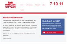Tablet Screenshot of minicar-luebeck.de